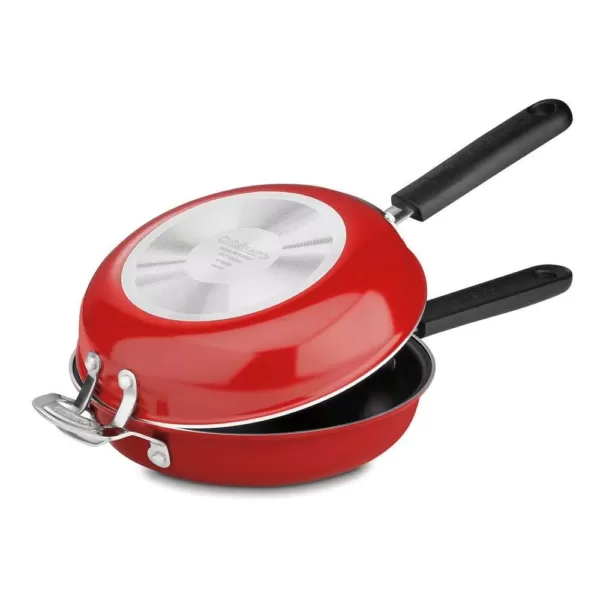 Cuisinart 2-Piece Aluminum Nonstick Frittata Pan Set in Red