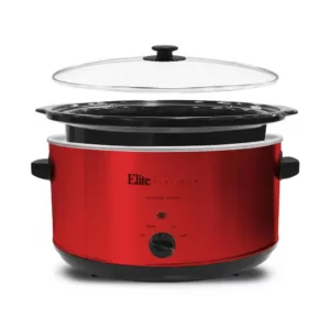 Elite Platinum 8.5 Qt. Red Slow Cooker