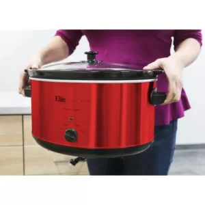 Elite Platinum 8.5 Qt. Red Slow Cooker