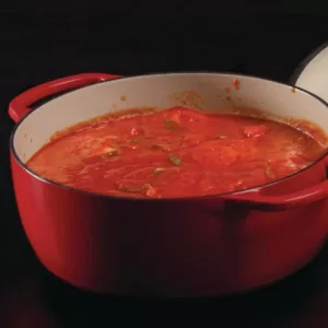 Lodge Enamelware 7.5 qt. Round Cast Iron Dutch Oven in Red Enamel with Lid