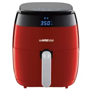 GoWISE USA 5 Qt. Red Air Fryer with Duo Touchscreen Display