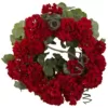 Nearly Natural 17 in. Geranium Wreath