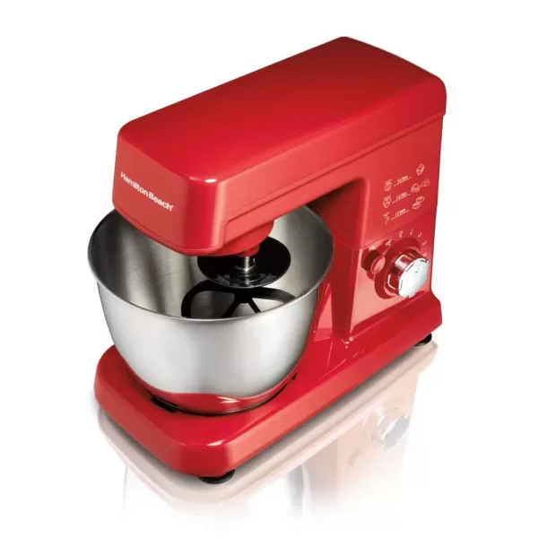 Hamilton Beach 3.5 Qt. 6-Speed Red Stand Mixer