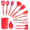 MegaChef Red Silicone Cooking Utensils (Set of 12)