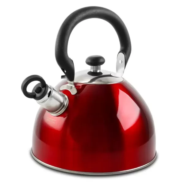 Mr. Coffee Morbern 7.2-Cup Red Stainless Steel Tea Kettle