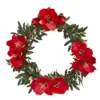 Nearly Natural 21 in. Olive with Amaryllis Artificial Wreath