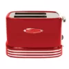 Nostalgia Retro Series 2-Slice Red Wide Slot Bagel Toaster with Crumb Tray and Shade Settings