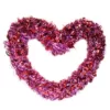 Brite Star 17 in. Valentine Red/Pink Tinsel Curly Wreath