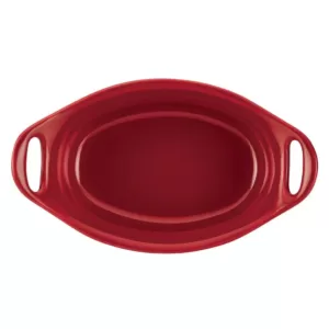 Rachael Ray Ceramics 2-Piece Oval Au Gratin Set, Red