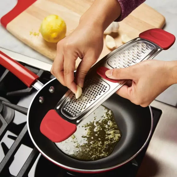 Rachael Ray Red Stainless Steel Multi-Grater with Silicone Handles