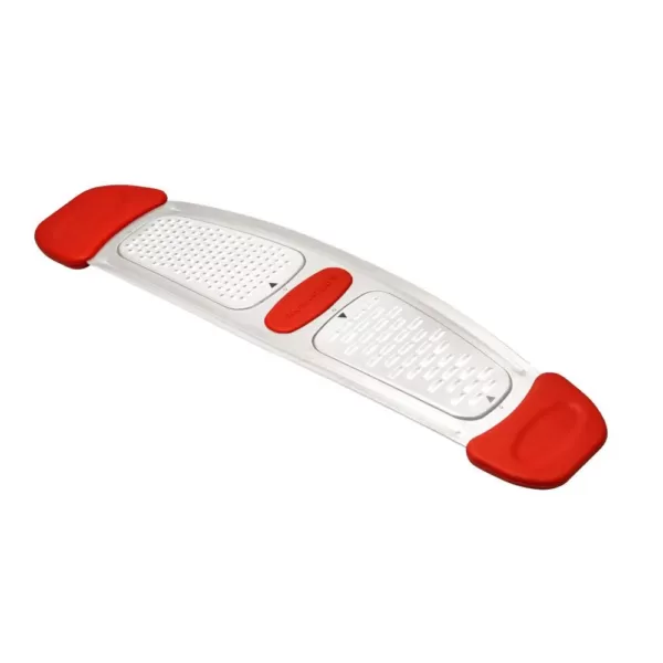 Rachael Ray Red Stainless Steel Multi-Grater with Silicone Handles