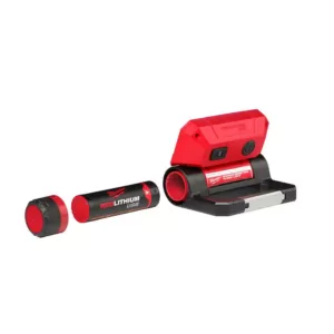 Milwaukee 700 Lumens LED Rechargeable Aluminum Flashlight and 550 Lumens LED Rechargeable Pivoting Flood Light (2-Pack)