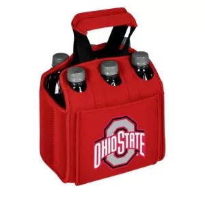 Picnic Time Ohio State University Buckeyes 6-Bottles Red Beverage Carrier