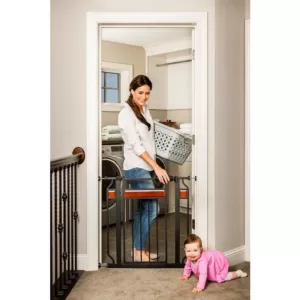 Regalo Home Accents 30 in. Metal Walk-Through Safety Gate