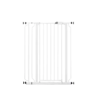 Regalo 41" White Metal Easy Step Extra Tall Walk-Through Gate