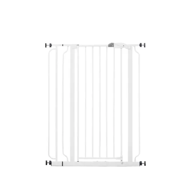 Regalo 41" White Metal Easy Step Extra Tall Walk-Through Gate