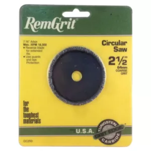 RemGrit 2-1/2 in. Coarse Grit Carbide Grit Circular Saw Blade