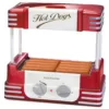 Nostalgia Retro Red Electric Hot Dog Roller and Bun Warmer