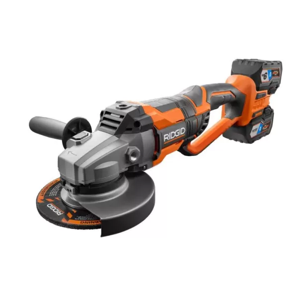 RIDGID 18-Volt OCTANE Cordless Brushless 7 in. Dual Angle Grinder (Tool Only)