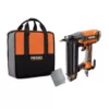 RIDGID 18-Gauge 2-1/8 in. Brad Nailer with CLEAN DRIVE Technology, Tool Bag, and Sample Nails