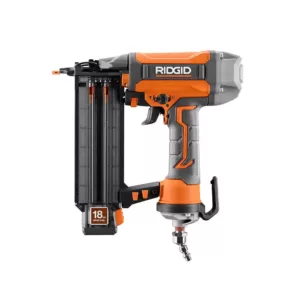 RIDGID 18-Gauge 2-1/8 in. Brad Nailer with CLEAN DRIVE Technology, Tool Bag, and Sample Nails