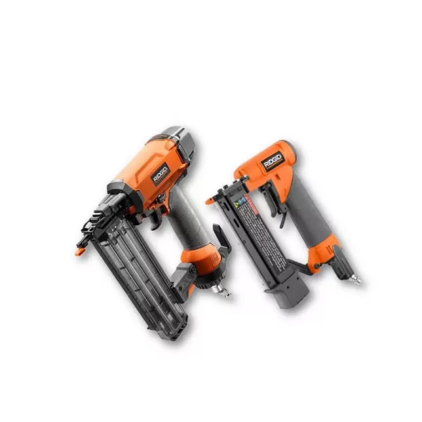 RIDGID 18-Gauge 2-1/8 in. Brad Nailer and 23-Gauge 1-3/8 in. Headless Pin Nailer 2-Tool Combo