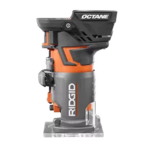 RIDGID 18-Volt OCTANE Cordless Brushless Compact Fixed Base Router with 18-Volt Lithium-Ion 2.0 Ah Battery Pack and Charger Kit