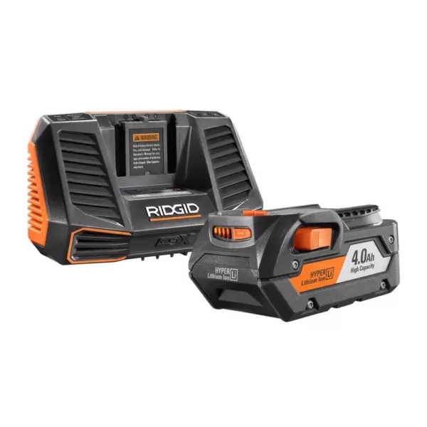 RIDGID 18-Volt OCTANE Fixed Base Router with 1/4 in. Bit with 18-Volt Lithium-Ion 4.0 Ah Battery and Charger Kit