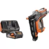 RIDGID 18-Volt Cordless Brushless HYPERDRIVE 16-Gauge 2-1/2 in Straight Nailer, 2 Ah Battery, Charger, Nails, Belt Clip and Bag