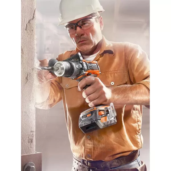 RIDGID 18-Volt Lithium-Ion Cordless 1/2 in. Hammer Drill/Driver Kit with 18-Volt Lithium-Ion 2.0 Ah Battery Pack and Charger