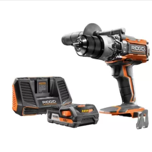 RIDGID 18-Volt Lithium-Ion Cordless 1/2 in. Hammer Drill/Driver Kit with 18-Volt Lithium-Ion 2.0 Ah Battery Pack and Charger