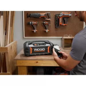 RIDGID 18-Volt Lithium-Ion Cordless Bluetooth Charging Radio (Tool Only)