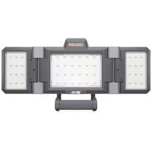 RIDGID 18-Volt Hybrid Folding Panel Light with 18-Volt Lithium-Ion 2.0 Ah Battery and Charger Kit