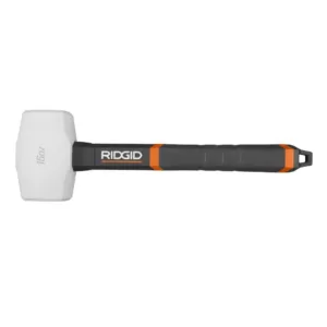 RIDGID 16 oz. Rubber Mallet with Pro-Hinge Stabilizing Knee Pads