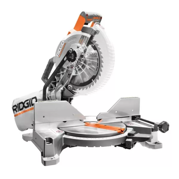 RIDGID 15 Amp 10 in. Dual Bevel Miter Saw with LED Cut Line Indicator