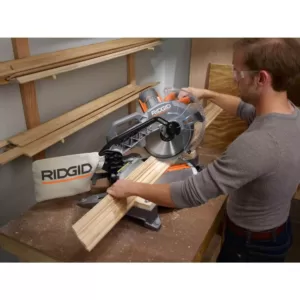 RIDGID 15 Amp Corded 12 in. Dual Bevel Miter Saw with LED