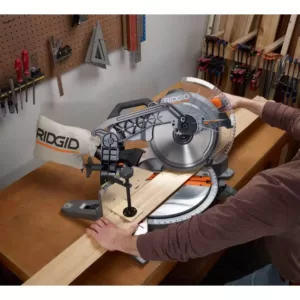 RIDGID 15 Amp Corded 12 in. Dual Bevel Miter Saw with LED