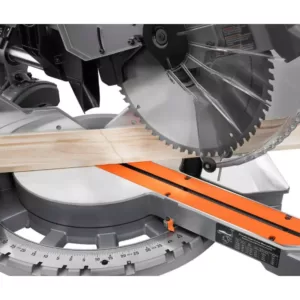 RIDGID 15 Amp Corded 12 in. Dual Bevel Sliding Miter Saw with 70 Deg. Miter Capacity and LED Cut Line Indicator