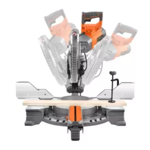 RIDGID 15 Amp Corded 12 in. Dual Bevel Sliding Miter Saw with 70 Deg. Miter Capacity and LED Cut Line Indicator