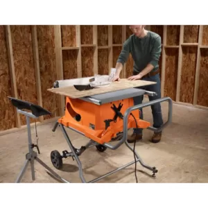 RIDGID 10 in. Pro Jobsite Table Saw with Stand and 18-Volt Cordless Drill/Driver Kit with (1) 2.0 Ah Battery, Charger, Tool Bag