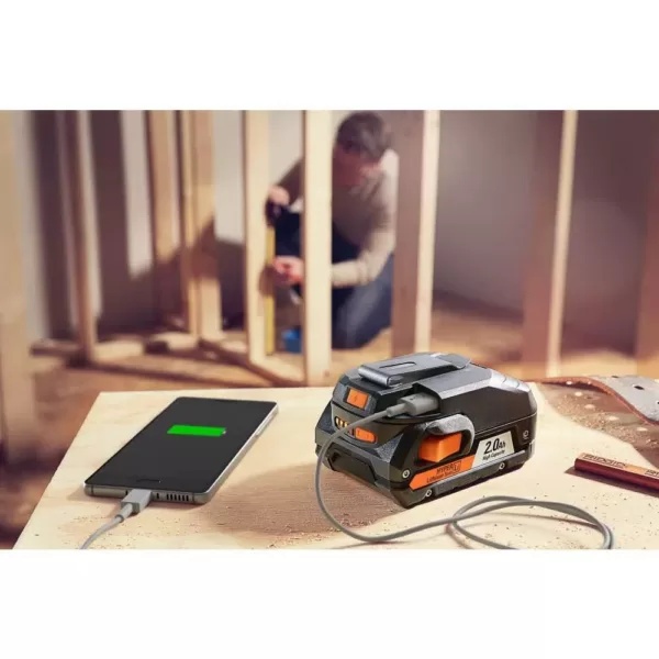 RIDGID 18-Volt USB Portable Power Source with Activate Button