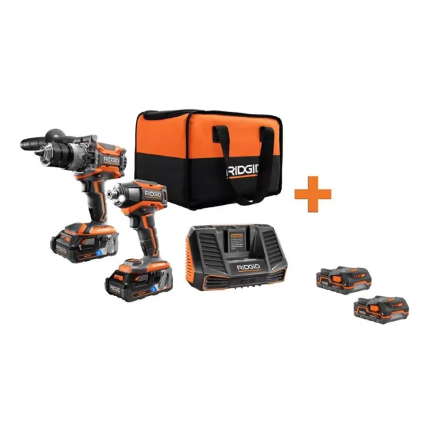 RIDGID 18-Volt OCTANE Cordless Brushless Combo Kit (2-Tool) with Bonus 18-Volt 1.5 Ah Lithium-Ion Battery (2-Pack)