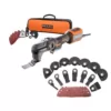 RIDGID 4 Amp Corded JobMax Multi-Tool with Tool-Free Head with JobMax Oscillating Multi-Tool Blade Accessory Kit (14-Piece)