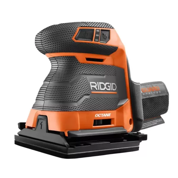 RIDGID 18-Volt OCTANE Cordless Brushless 3-Speed 1/4 Sheet Sander