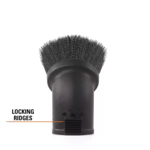 RIDGID 2-1/2 in. Locking Accessory Round Dusting Brush for Wet/Dry Vacs