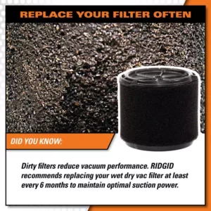 RIDGID Standard Pleated Paper Filter and Wet Application Foam Filter for 3 to 4.5 Gal. RIDGID Wet/Dry Shop Vacuums