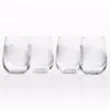 Rolf Glass Peacock 17 oz. Clear Stemless Wine Glass (Set of 4)