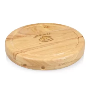 Picnic Time Vancouver Canucks 10.20 in. Natural Wood Cheese Board and Tool Set