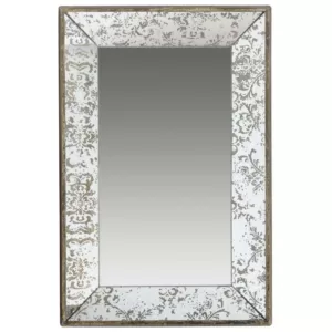 A & B Home 24 in. x 15 in. Decorative Mirror Tray in Rustic Brown