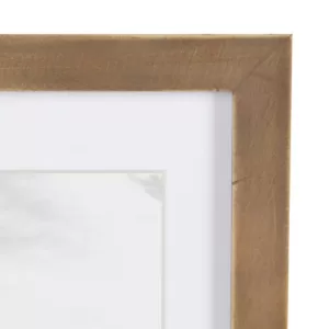 DesignOvation Gallery 5 in. x 7 in. Matted to 3.5 in. x 5 in. Rustic Brown Wood Picture Frame (Set of 4)